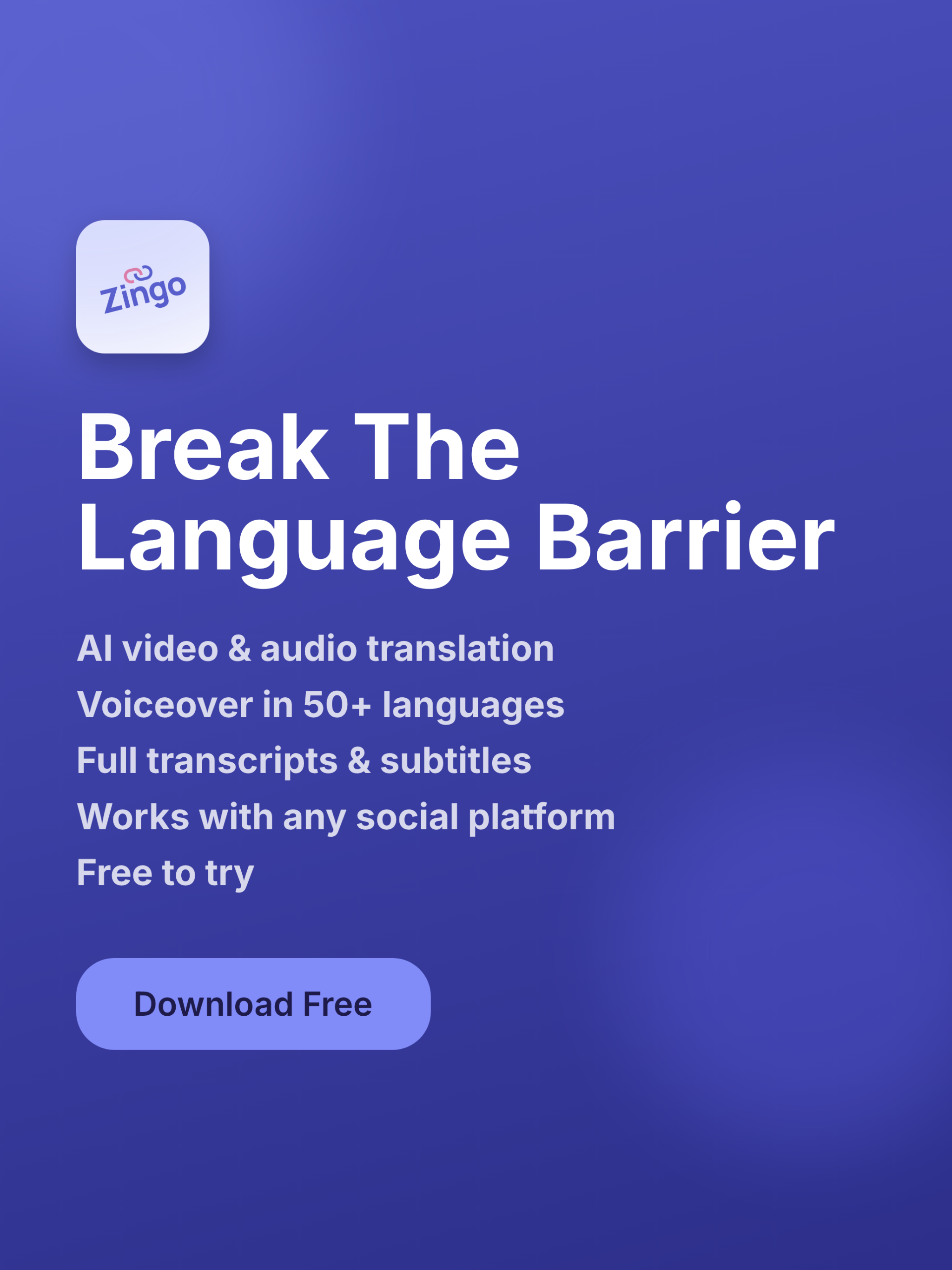 Translate Video & Audio: Zingo