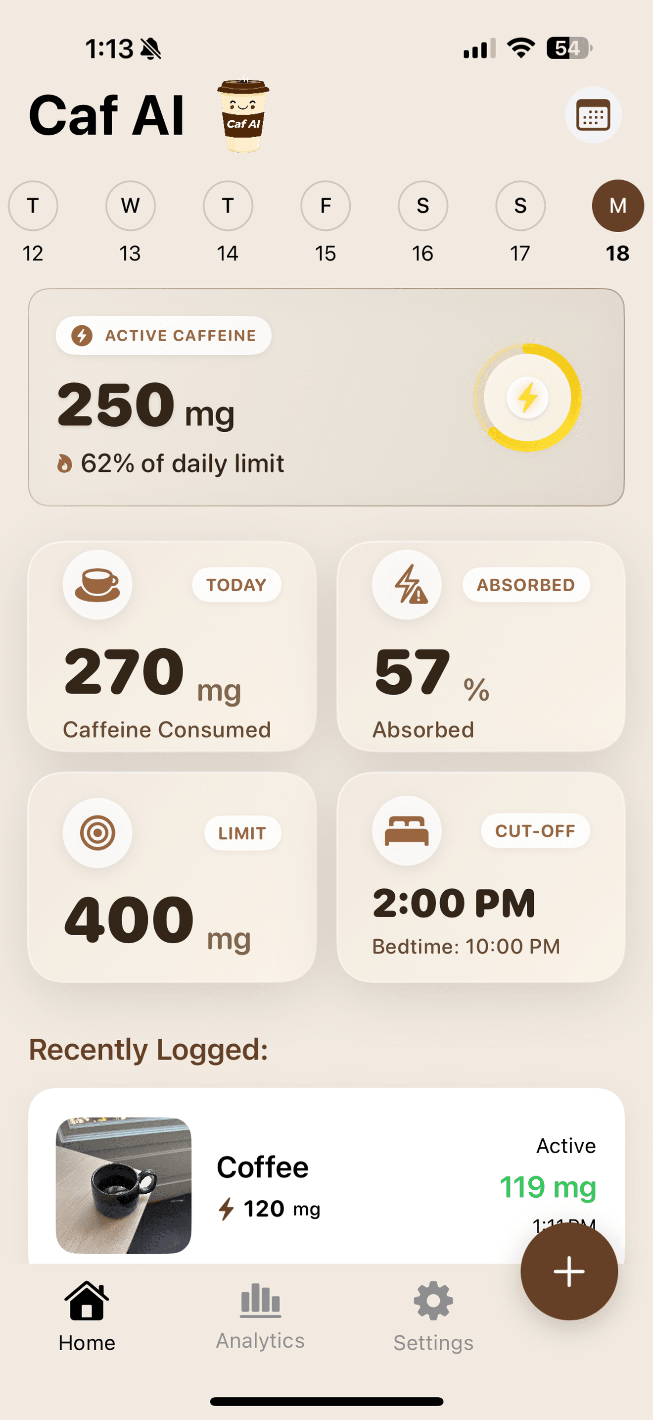 Caf AI - Caffeine Tracker