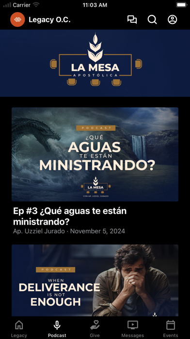Legacy Church of Orange County iPhone screenshot 2 - Education app