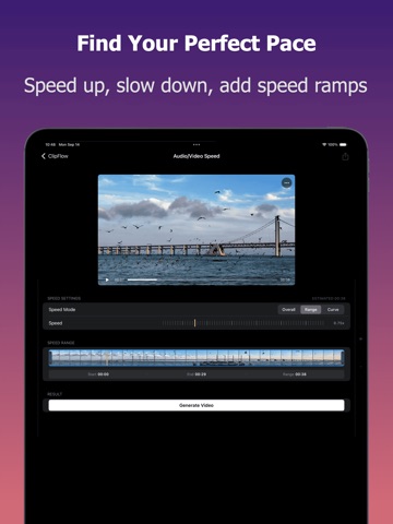ClipFlow: Video & Audio Editor iPad screenshot