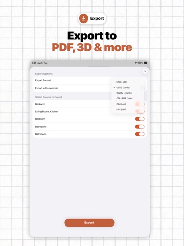 Floor Plan & AI Home - CamPlan iPad screenshot 8