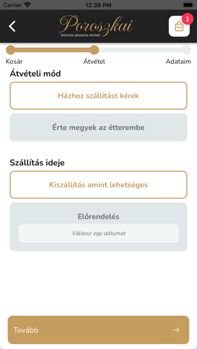 Poroszkai Étterem Screenshot