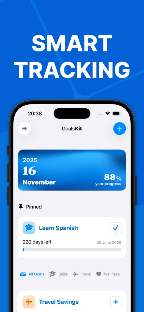 Goal Tracker - GoalsKit - Productivity App | MWM