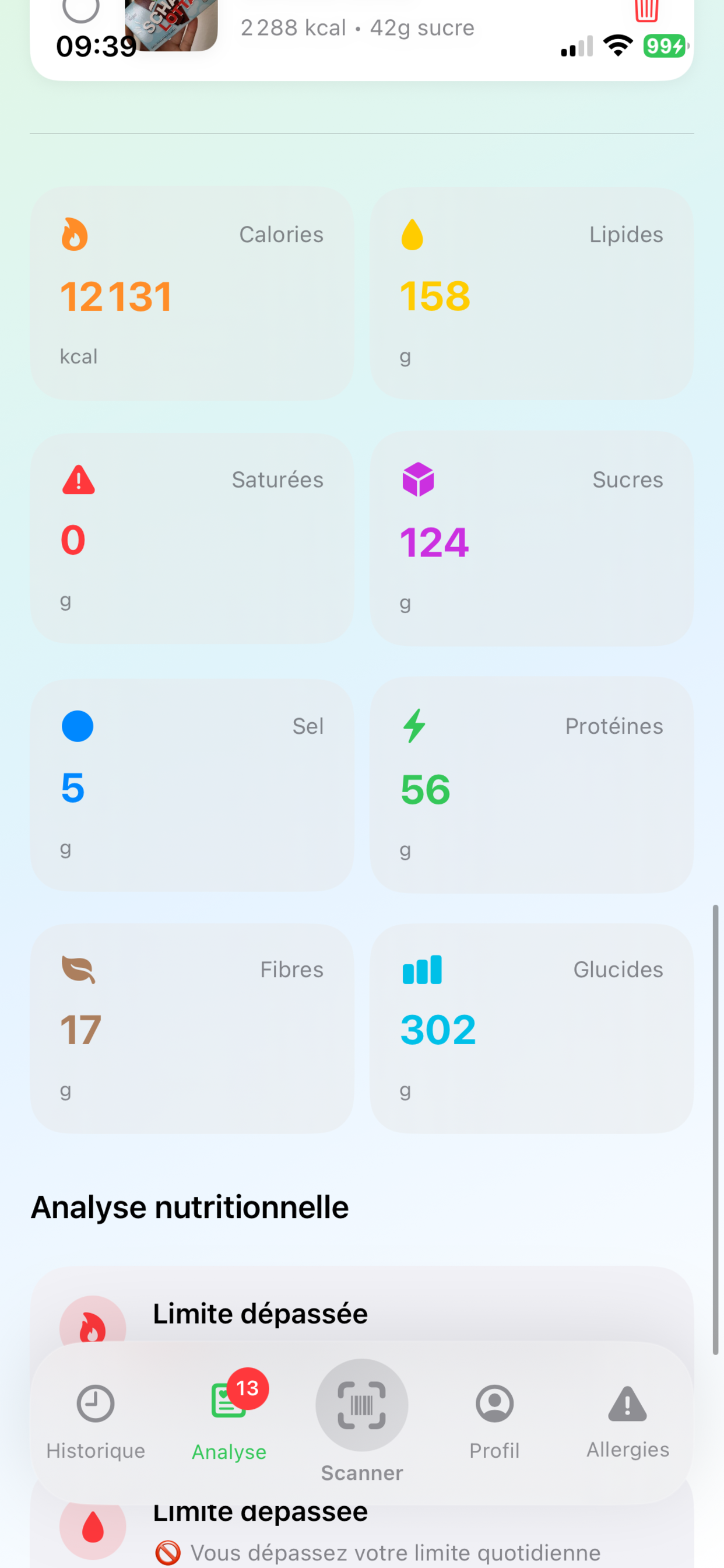 NutriAllergie screenshot 10
