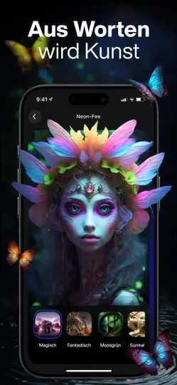 Screenshot von DaVinci – KI-Kunstgenerator auf dem iPhone 4