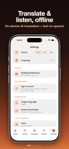 ArchFic: AO3 Unofficial Reader iPhone screenshot