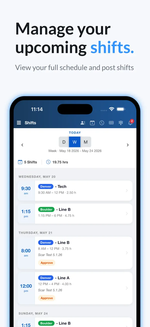 Screenshot #2 pour ScheduleSource TeamWork