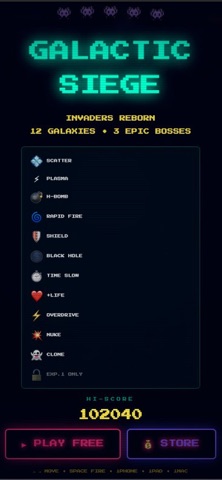 Retro Galactic Siege Screenshot 1 of 3