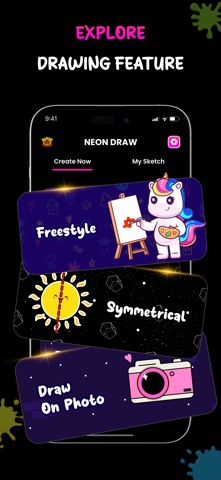 Neon Draw - Glow Doodle Art screenshot