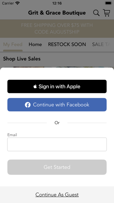Grit & Grace Boutique Screenshot