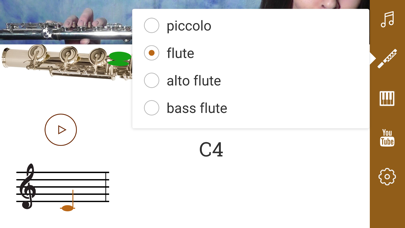 2D Flute Fingering Chart Screenshot