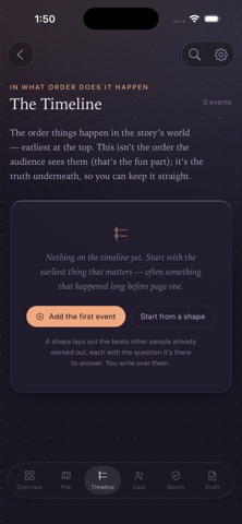 Driftnote: Story Planner iPhone screenshot