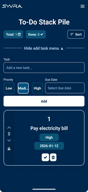 Syvra Todo List screenshot 1