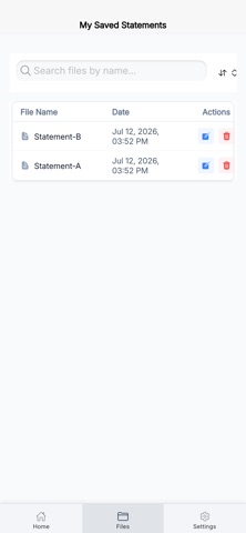 Billing Statement iPhone screenshot