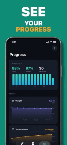 Peptide Tracker: TRT & GLP-1 iPhone screenshot