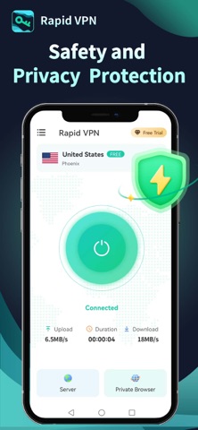 Rapid VPN - Safe & Fast Proxy Screenshot 3 of 7