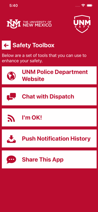 UNM SAFE Screenshot 6 of 9