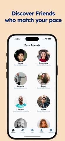 Pace Friends Walk & Run Groups Screenshot 1 of 5