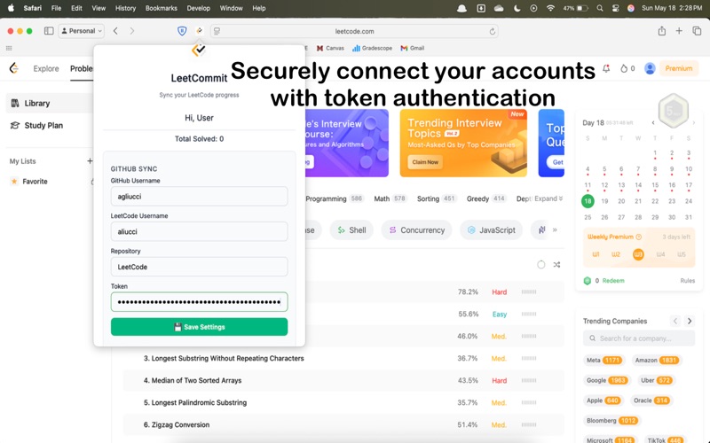 LeetCommit screenshot