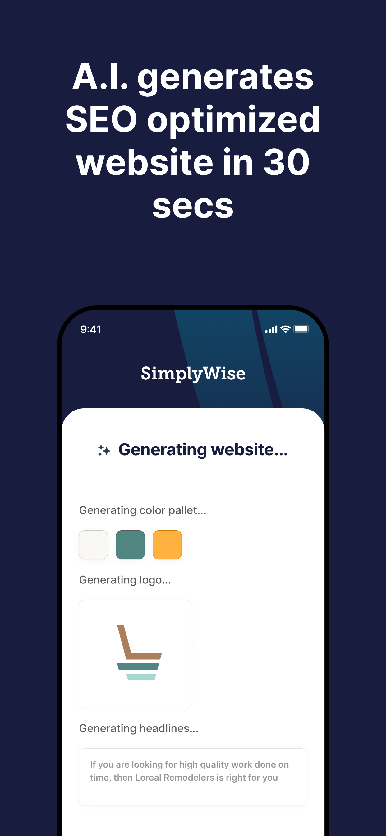 SimplyWise: Website Builder