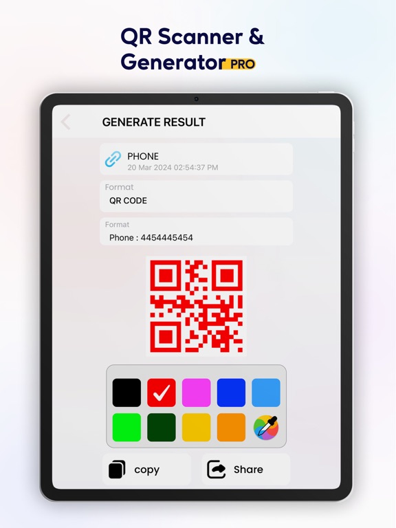 QR Scanner & Generater Barcode iPad screenshot 4 - Utilities app