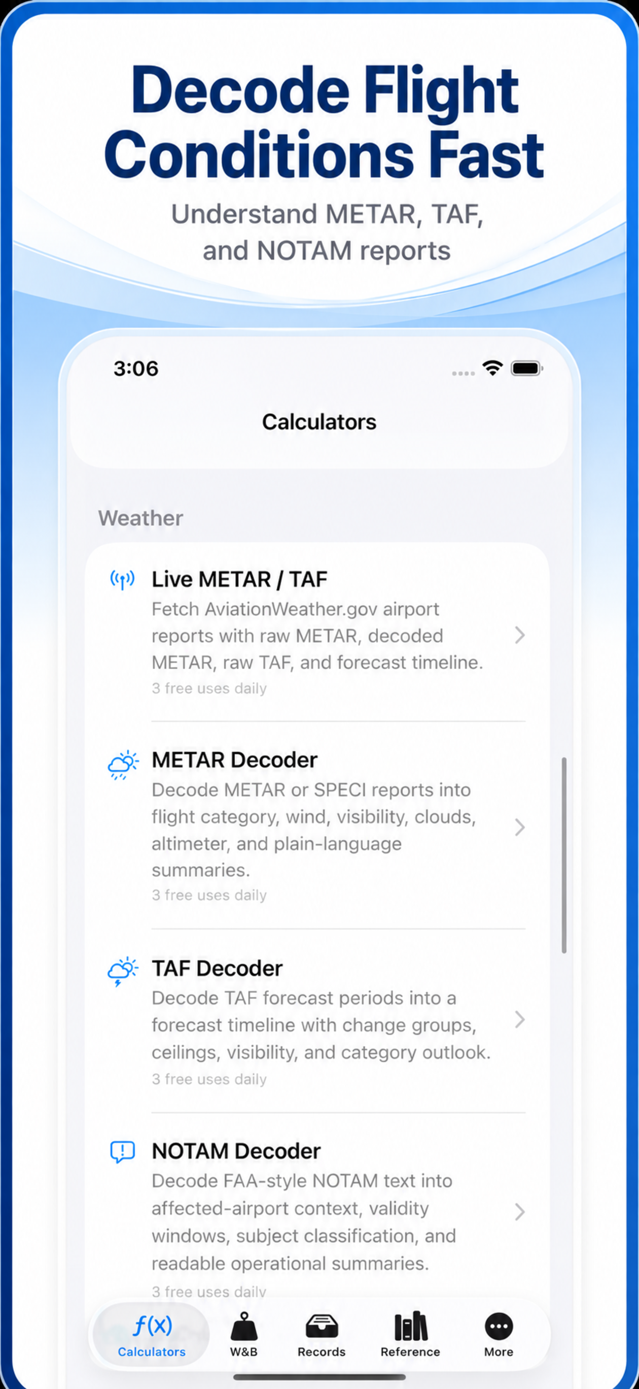 Flight Calcs: Pilot Toolkit screenshot 5