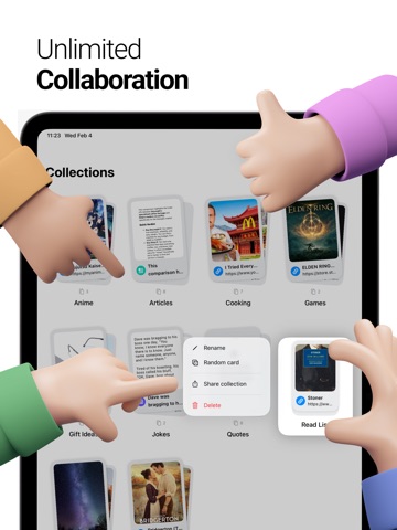 Cardz - Reinvented Bookmarks iPad screenshot