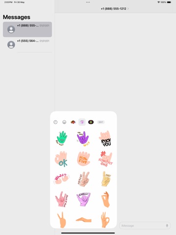 Hand Sign Stickers! iPad screenshot