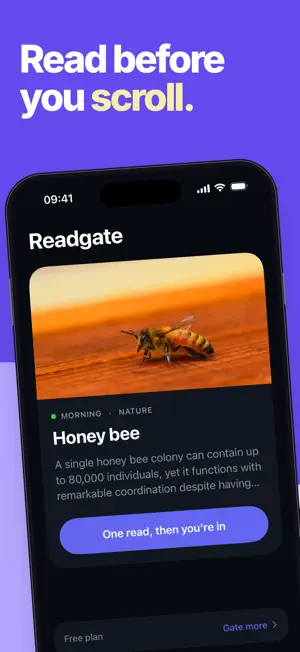 Readgate: Screen Time & Read screenshot 1