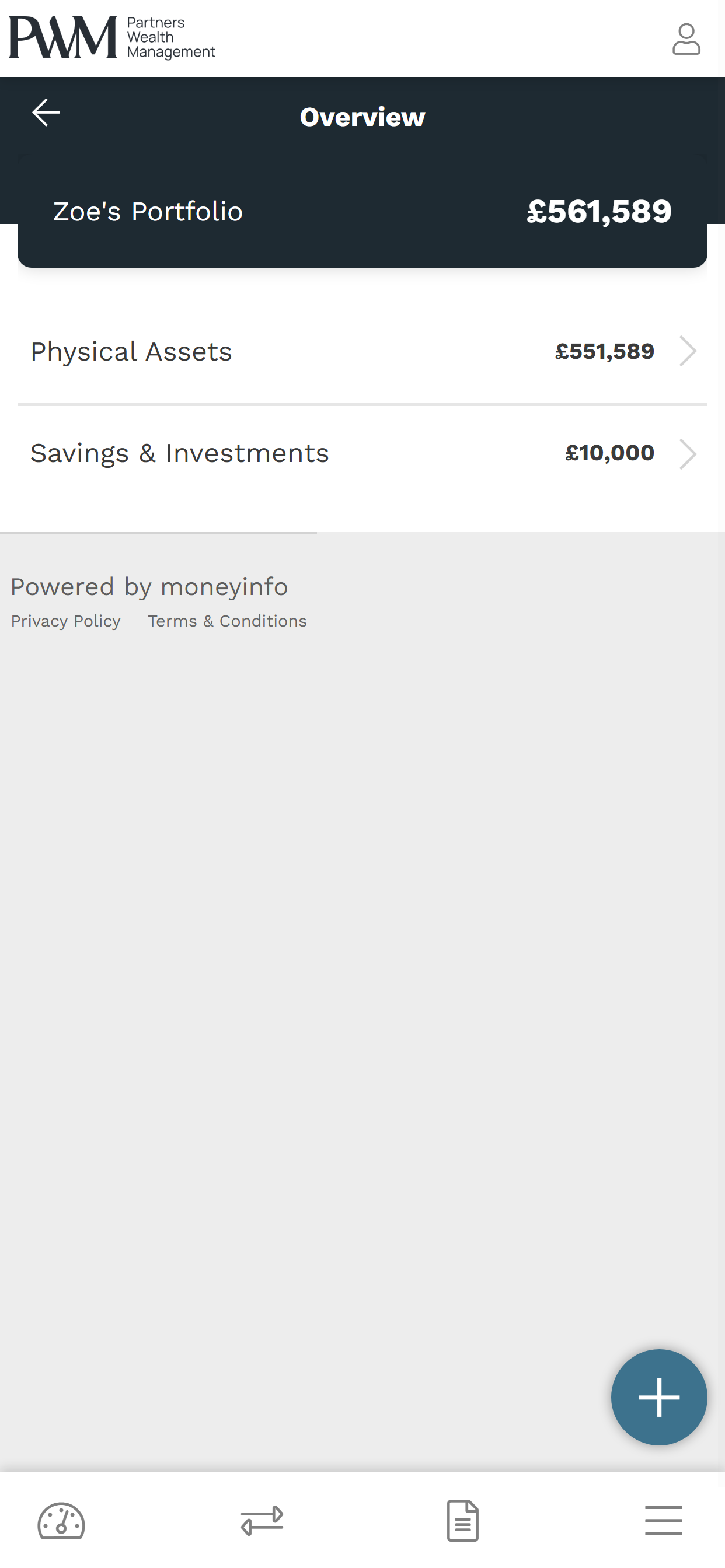 PWM Wealth Hub screenshot 2