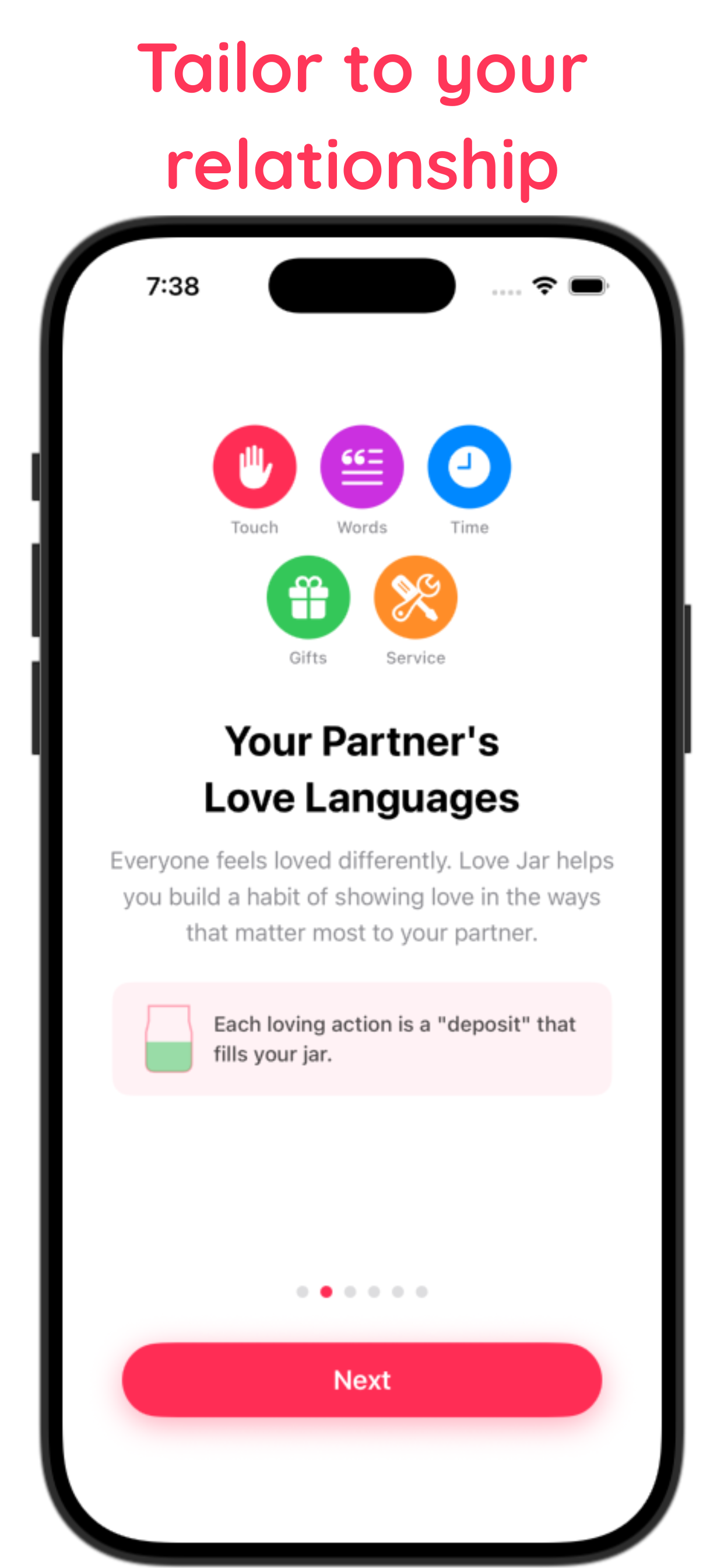 Love Jar - love habit builder screenshot 2