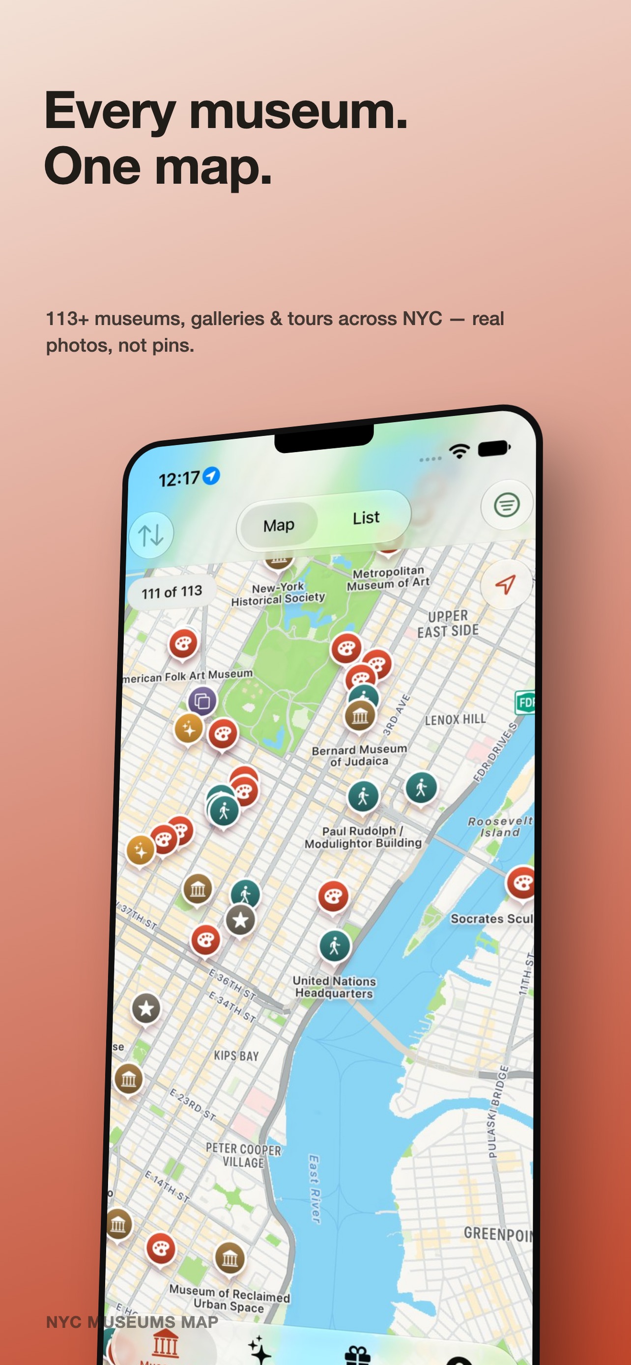 Screenshot 1 of NYC Museum Atlas