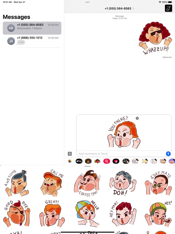 Screenshot #5 pour Face Time Up Close Stickers