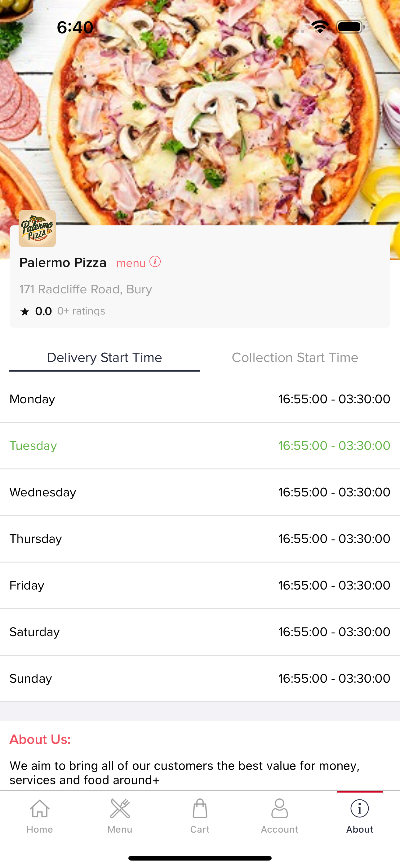 Palermo Pizza Online