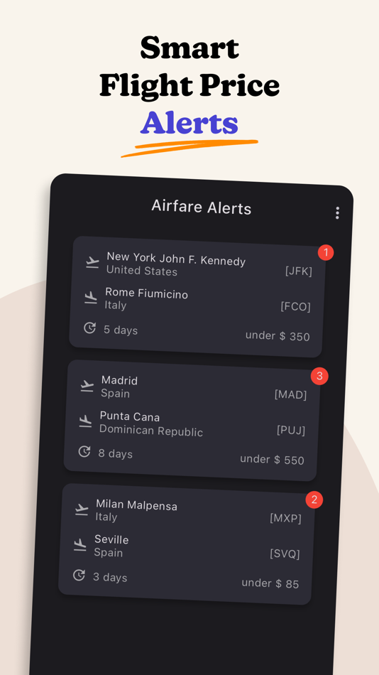 Airfare Alerts - 1.1.9 - (iOS)