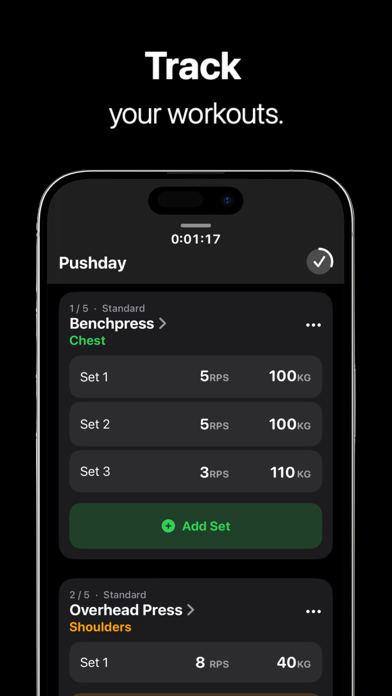 Screenshot #1 pour LOGIT – Track your Workouts