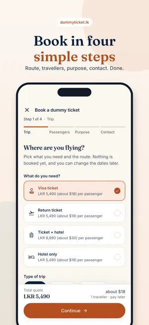 DummyTicket: Flight Itinerary screenshot 2