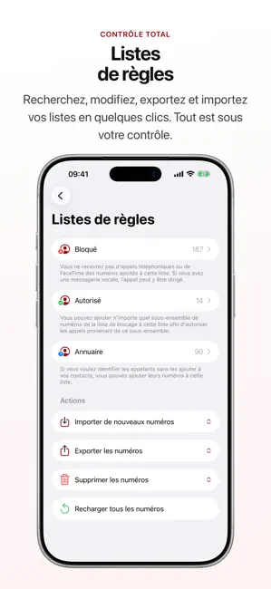 Begone: Blocage spam appel iPhone screenshot 5