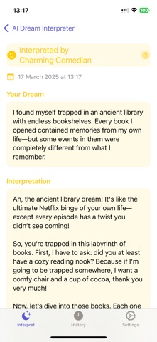 AI Dream Interpreter & Journal screenshot