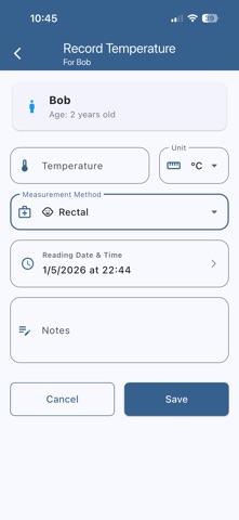 TemperTrack screenshot