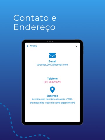 Turbonet Telecomunicações iPad screenshot