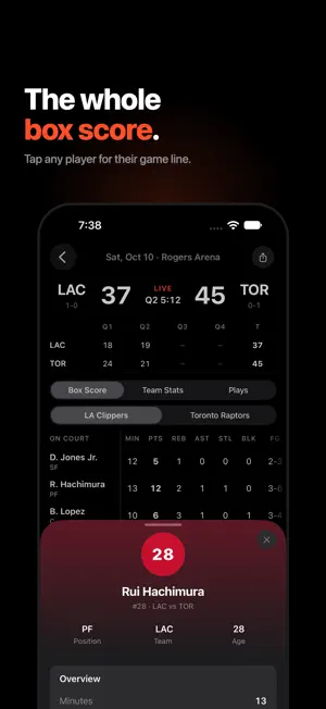 Bucket: Live Basketball Scores screenshot 2