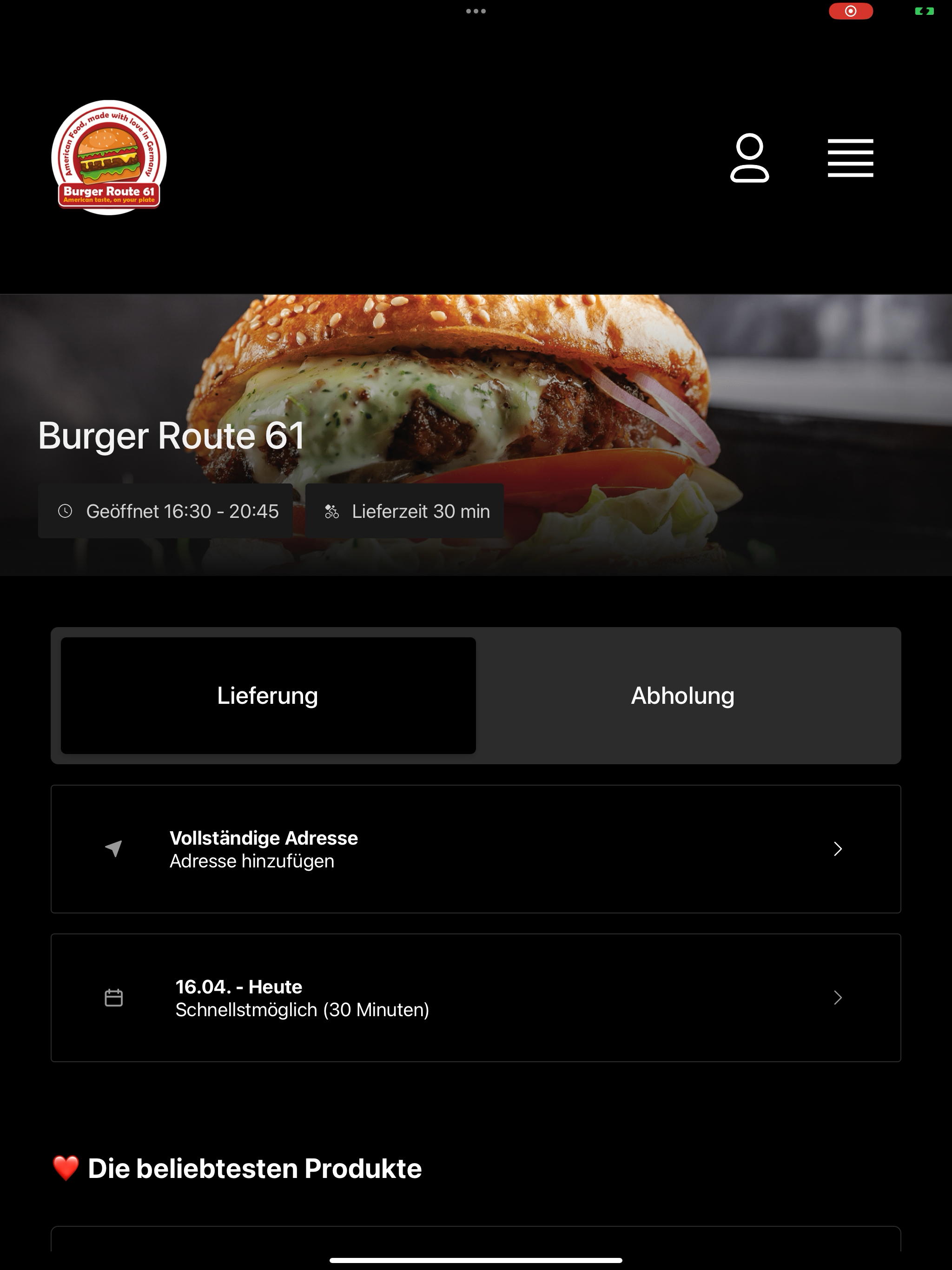 Burger Route 61 Bielefeld screenshot 5
