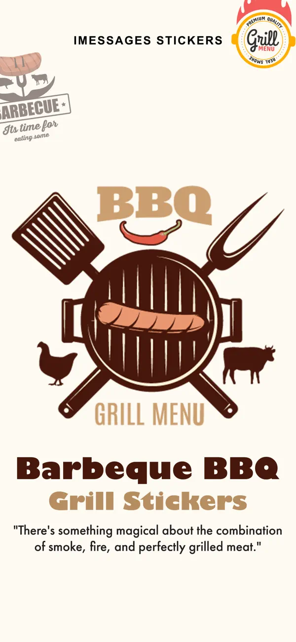 Screenshot #1 pour Barbeque BBQ Grill Stickers