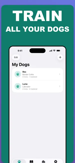 Dog Training & Trick Log screenshot 1