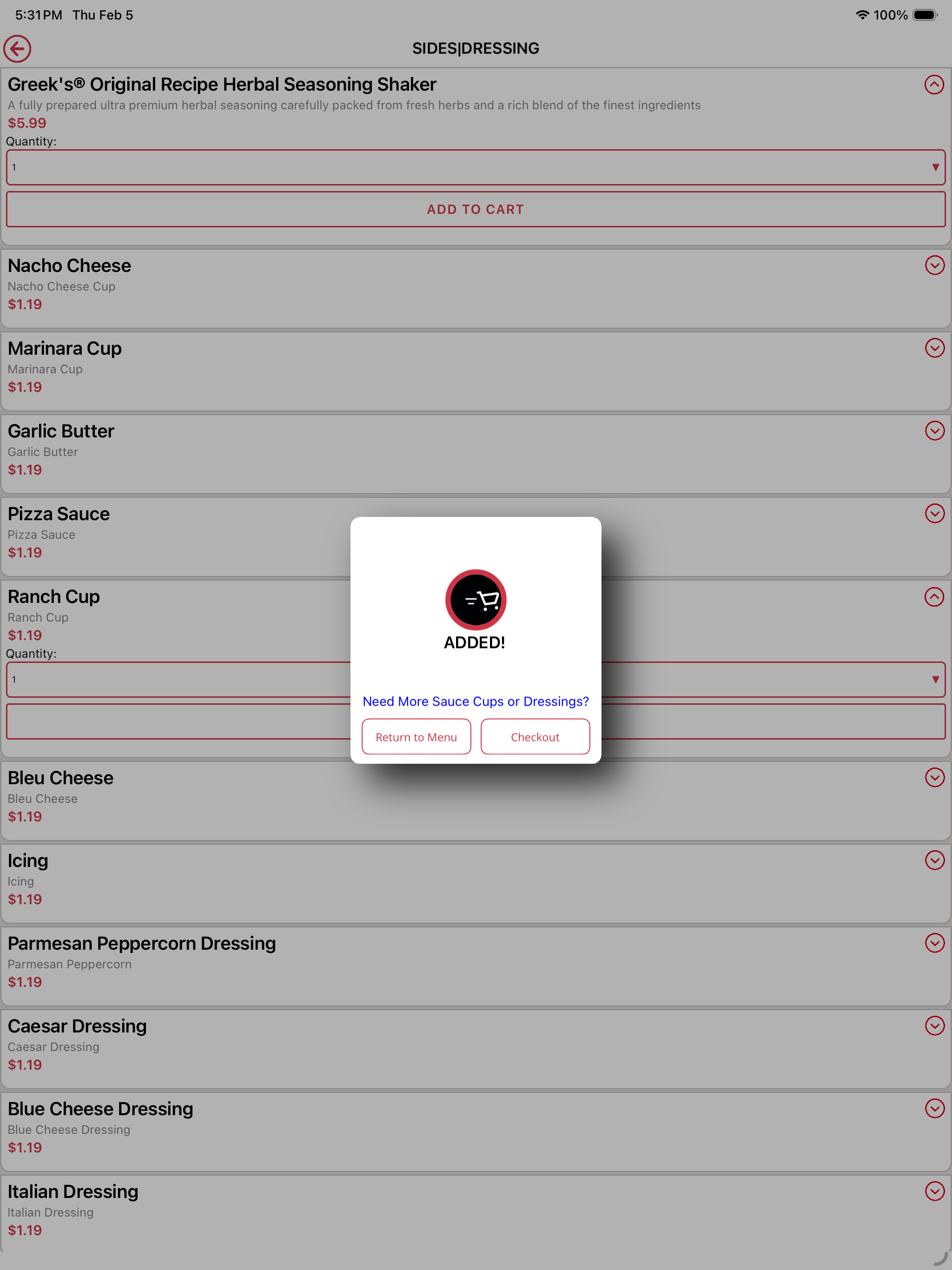 Greek's Pizzeria Online App