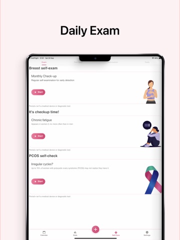 Period Tracker Free of Ads App iPad screenshot