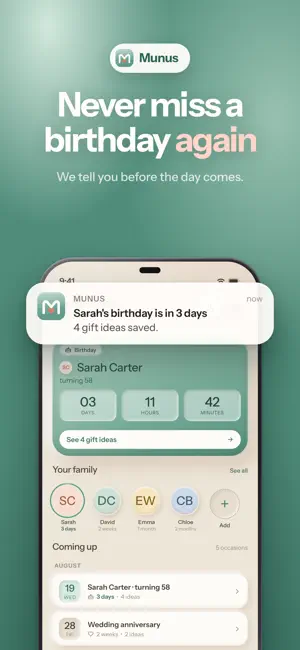 Munus: Wishlist & Dates screenshot 1