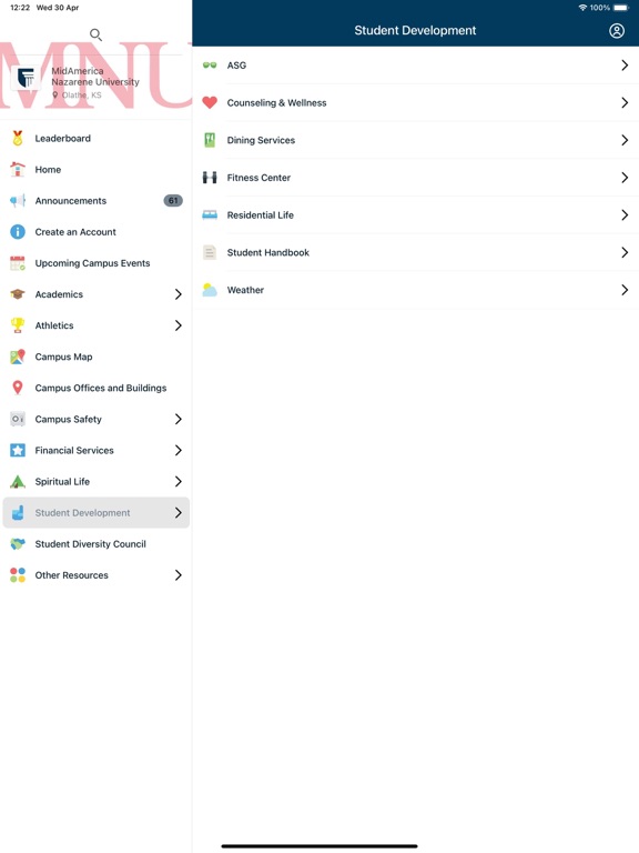 MidAmerica Nazarene University iPad screenshot 3 - Education app