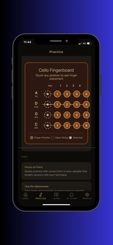 Learn Cello AI Tutor iPhone screenshot